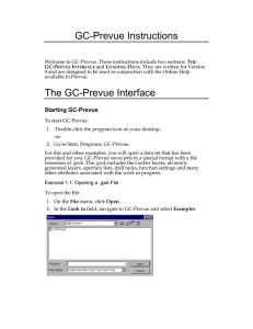 GC-Prevue Instructions
