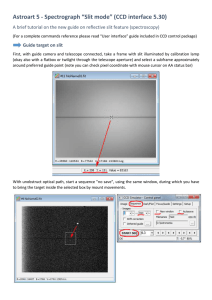 Astroart 5 - Spectrograph “Slit mode” (CCD interface 5.30)