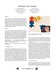 Multi-finger Cursor Techniques - Brown University Department of