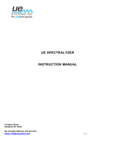 ue spectralyzer instruction manual