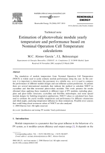 Estimation of photovoltaic module yearly temperature and