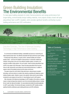 Green Building Insulation: The Environmental Benefits