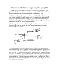 First Homework Problem Set - Engineering 1931F Spring 2015