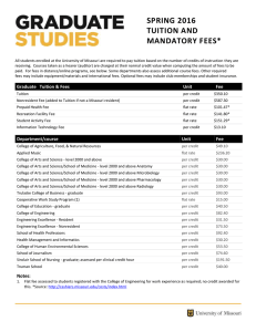 spring 2016 tuition and mandatory fees