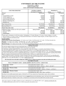 Spring 2017/Pharmacy Summer 2017 Cost and Payment Information