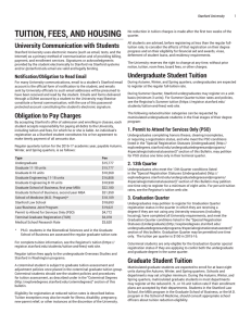 Tuition, Fees, And Housing - Stanford University