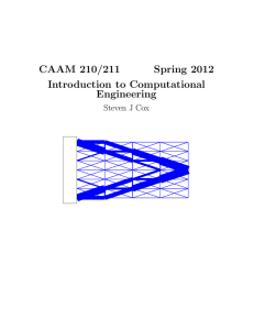CAAM 210/211 Spring 2012 Introduction to Computational