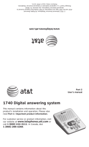 1740 Digital answering system