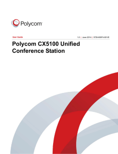 Polycom CX5100 Unified Conference Station User Guide