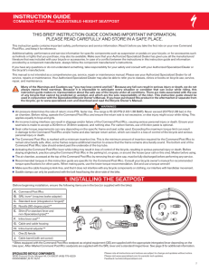 Command Post IR Adjustable Height Seatpost Instruction Guide