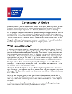 Colostomy: A Guide - American Cancer Society
