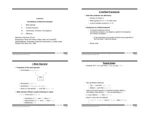 A Unified Framework I. Meet Operator Partial Order