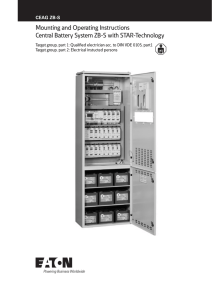 Mounting and Operating Instructions Central Battery System