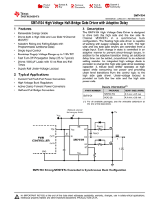 SM74104 High Voltage Half-Bridge Gate Driver