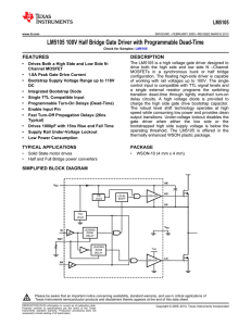 LM5105 100V Half Bridge Gate Driver with