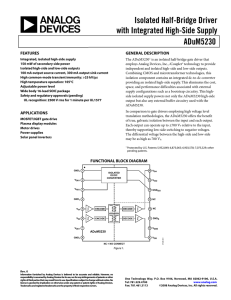 ADuM5230 Isolated Half-Bridge Driver with Integrated High