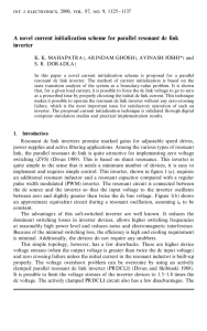 A novel current initialization scheme for parallel resonant dc link