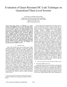 Evaluation of Quasi-Resonant DC-Link Technique on Generalized