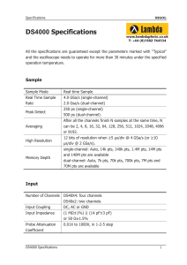 DS4000 Specifications