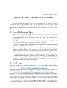 Physics 536 Lab #1 - Introduction to Instruments 1 General