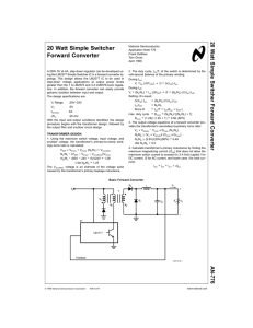 Application Note 776 20 Watt Simple Switcher Forward - lyr