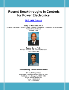 Recent Breakthroughs in Controls for Power Electronics