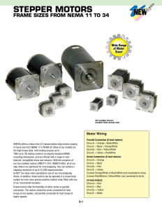 Stepper Motors Frame Sizes From NEMA 11 to 34