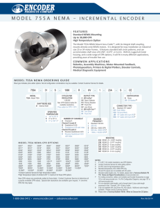 MODEL 755A NEMA - INCREMENTAL ENCODER