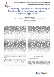 Modeling, Ageing and Health Monitoring of Metallized Films