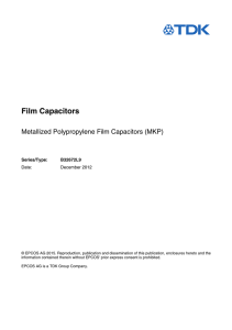 Film Capacitors Metallized Polypropylene Film Capacitors (MKP)