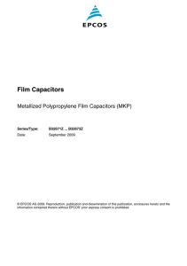 Film Capacitors - Metallized Polypropylene Film Capacitors (MKP