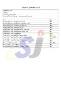 CAPACITORS CONTENTS