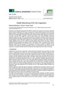 Health Monitoring of DC link Capacitors