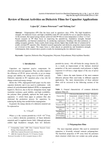 Review of Recent Activities on Dielectric Films for Capacitor