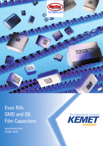 Evox Rifa SMD and DIL Film Capacitors - Digi-Key