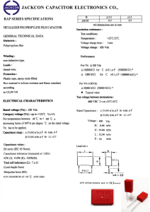 RAP Series Metallized Polypropylene Film Capacitor