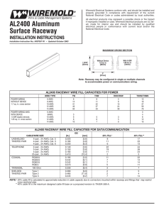 AL2400 Aluminum Raceway Installation Instructions