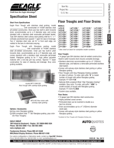 Floor Troughs and Floor Drains Specification Sheet