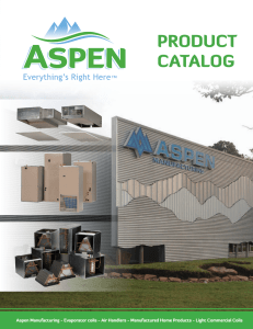 product catalog - Aspen Manufacturing