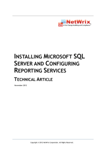 installing microsoft sql server and configuring reporting