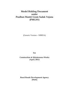 Model Bidding Document - World Bank