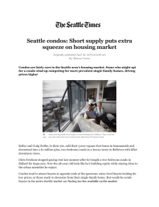 Seattle condos: Short supply puts extra squeeze on housing market