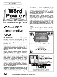 Volt—Unit of electromotive force