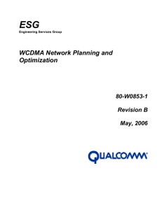 WCDMA Network Planning and Optimization