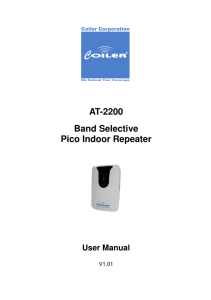 AT-2200 Band Selective Pico Indoor Repeater User Manual