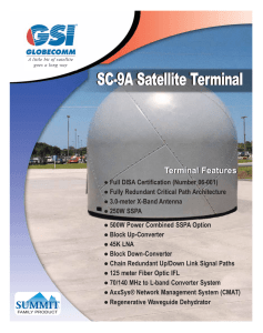 SC-9A Satellite Terminal SC-9A Satellite Terminal