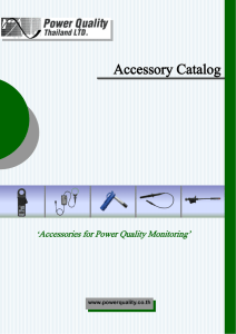 Accessory Catalog - Power Quality Inc