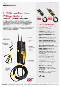 2100 Series Two Pole Voltage Testers