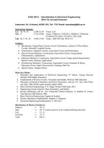 ESO 203A – Introduction to Electrical Engineering 2015