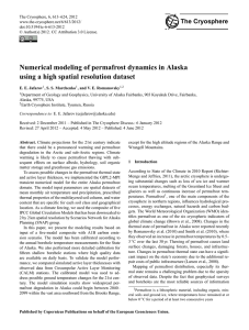 Numerical modeling of permafrost dynamics in